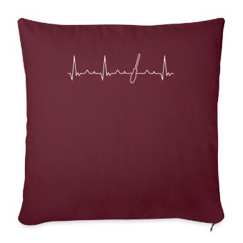 Destornillador. Corazón. Amor. Ekg. Legumbres. - Housse de coussin décorative 45 x 45 cm - bordeaux - Devant