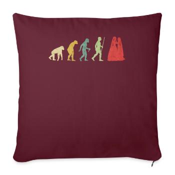 Lesbian Couple Romantic Wedding Wife Evolution - Sofa pillowcase 17,3'' x 17,3'' (45 x 45 cm) - burgundy - Front