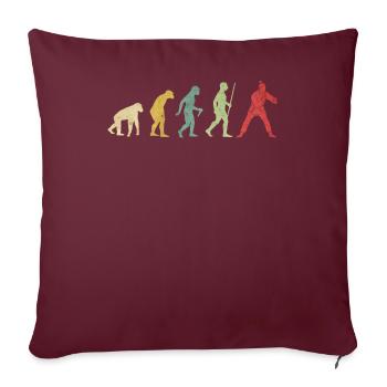 Judo Mädchen gegen die weibliche Evolution kämpft - Sofakissenbezug 45 x 45 cm - Burgunderrot - Vorne