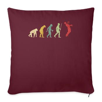 Soccer Player Evolution - Sofa pillowcase 17,3'' x 17,3'' (45 x 45 cm) - burgundy - Front