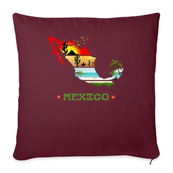 Mexico Sunset Summer - Sofa pillowcase 17,3'' x 17,3'' (45 x 45 cm) - burgundy - Front