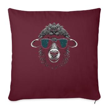 Sheep Sunglasses - Sofa pillowcase 17,3'' x 17,3'' (45 x 45 cm) - burgundy - Front