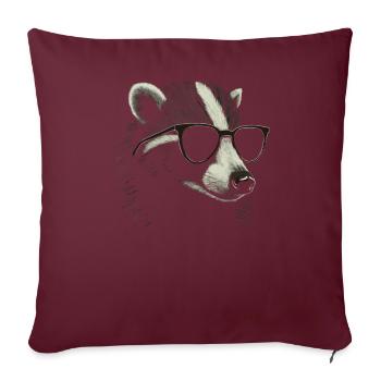 Badger Sunglasses - Sofa pillowcase 17,3'' x 17,3'' (45 x 45 cm) - burgundy - Front