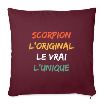 scorpion - Housse de coussin décorative 45 x 45 cm - bordeaux - Devant