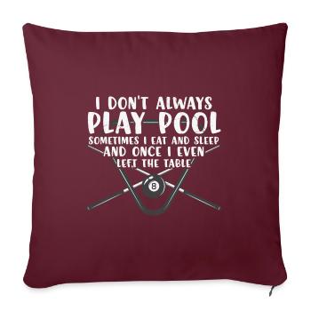 Billard Piscine Billard Billard Boule Billard Billard Cuisine 8Ball - Housse de coussin décorative 45 x 45 cm - bordeaux - Devant