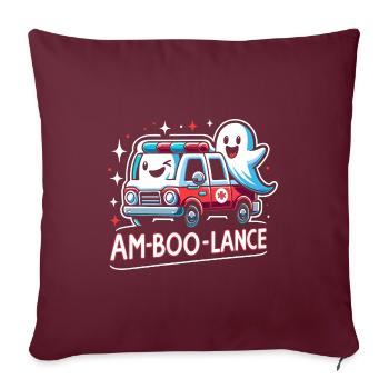 Am-Boo-Lance Ambulancier ambulancier ambulanciers ambulanciers EMS Hallo - Housse de coussin décorative 45 x 45 cm - bordeaux - Devant