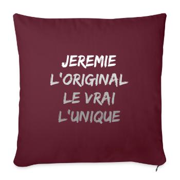 L'original le vrai l'unique Jeremie - Housse de coussin décorative 45 x 45 cm - bordeaux - Devant