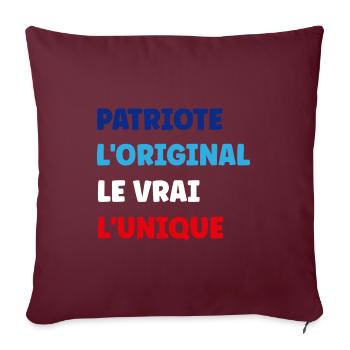 PATRIOTE - Housse de coussin décorative 45 x 45 cm - bordeaux - Devant