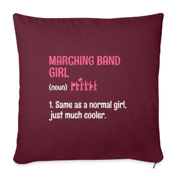 Marching Band fille dictons drôle Marching Instrume - Housse de coussin décorative 45 x 45 cm - bordeaux - Devant