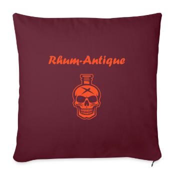 Rhum antique - Housse de coussin décorative 45 x 45 cm - bordeaux - Devant