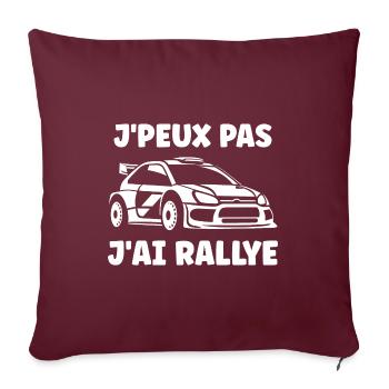 Humour pilote de rallye - Housse de coussin décorative 45 x 45 cm - bordeaux - Devant