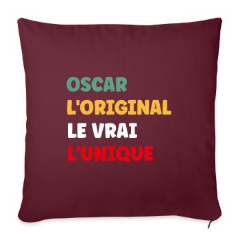 Oscar - Housse de coussin décorative 45 x 45 cm - bordeaux - Devant
