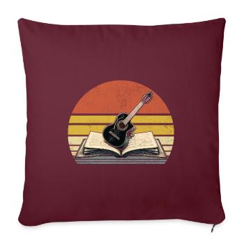 Professeur de musique rétro Classe Musicien Enseignement - Housse de coussin décorative 45 x 45 cm - bordeaux - Devant