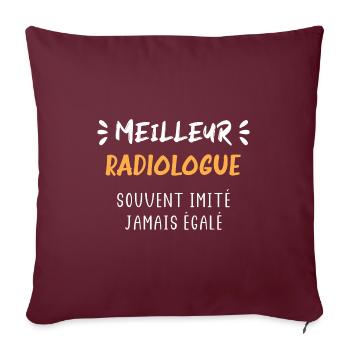 radiologue - Housse de coussin décorative 45 x 45 cm - bordeaux - Devant