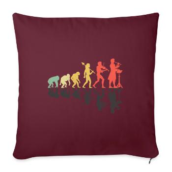 Retro Evolution Musik Lehrer Musikklasse Musiker - Sofakissenbezug 45 x 45 cm - Burgunderrot - Vorne