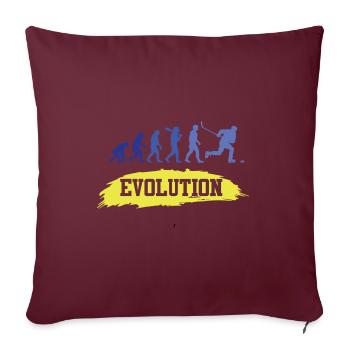 ice hockey lustig evolution - Sofakissenbezug 45 x 45 cm - Burgunderrot - Vorne
