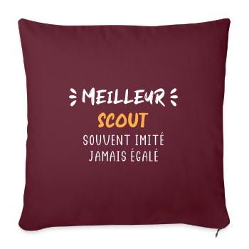 Meilleur scout - Housse de coussin décorative 45 x 45 cm - bordeaux - Devant