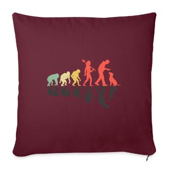 Evolution Labrador Retriever Retrievers de laboratoire - Housse de coussin décorative 45 x 45 cm - bordeaux - Devant