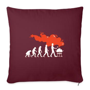 Kochen Evolution Koch Chefkoch Hobbykoch Küchenche - Sofakissenbezug 45 x 45 cm - Burgunderrot - Vorne