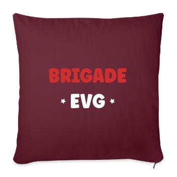 brigade evg - Housse de coussin décorative 45 x 45 cm - bordeaux - Devant