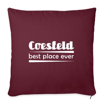 Coesfeld - Stadt best place ever - Sofakissenbezug 45 x 45 cm - Burgunderrot - Vorne
