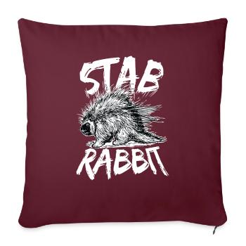 Amoureux des animaux Lapin Rongeurs Porc-épic Animaux - Housse de coussin décorative 45 x 45 cm - bordeaux - Devant