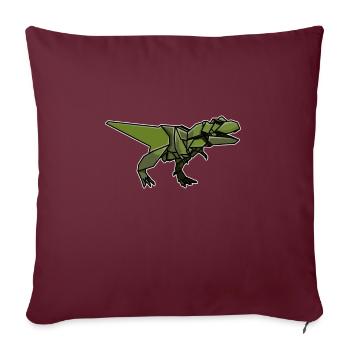 Origami Japan Faltkunst Papier T-Rex Japanisch - Sofakissenbezug 45 x 45 cm - Burgunderrot - Vorne