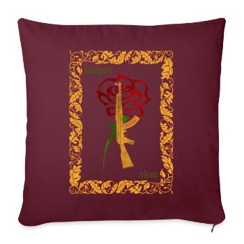 flower akm - Housse de coussin décorative 45 x 45 cm - bordeaux - Devant