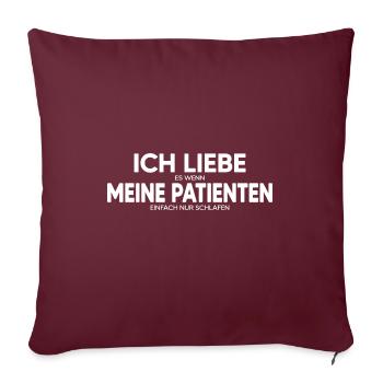 Krankenschwester Intensivpflege Medizin Nurse OP - Sofakissenbezug 45 x 45 cm - Burgunderrot - Vorne