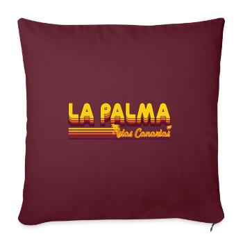 Île de La Palma des îles Canaries - Housse de coussin décorative 45 x 45 cm - bordeaux - Devant