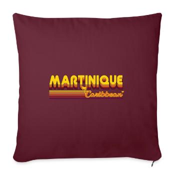 Martinique - Le paradis des Caraïbes dans le design des vacances - Housse de coussin décorative 45 x 45 cm - bordeaux - Devant