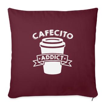 Cafecito Liebhaber Trinken Cafecito Mix Kubanischer Kaffee - Sofakissenbezug 45 x 45 cm - Burgunderrot - Vorne