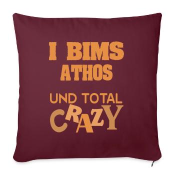 Geschenk für Athos - Sofakissenbezug 45 x 45 cm - Burgunderrot - Vorne