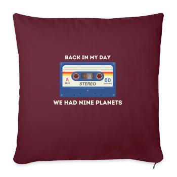 Dicton rétro sarcastique de l’âge - Housse de coussin décorative 45 x 45 cm - bordeaux - Devant