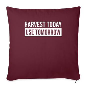 Récolte de l’eau de pluie Récolte ce matin - Housse de coussin décorative 45 x 45 cm - bordeaux - Devant