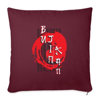 Bujinkan, Bujinkan japonais, arts martiaux, - Housse de coussin décorative 45 x 45 cm - bordeaux - Devant