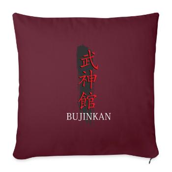 Bujinkan, Bujinkan ninja, kanji, - Sofakissenbezug 45 x 45 cm - Burgunderrot - Vorne