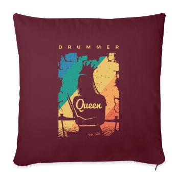 Batterie Percussion Percussion - Housse de coussin décorative 45 x 45 cm - bordeaux - Devant