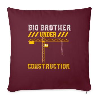 Big Brother en construction - Housse de coussin décorative 45 x 45 cm - bordeaux - Devant