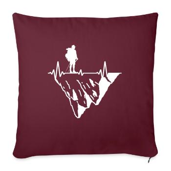 wandern mountain-adventure bergwandern via ferrata - Sofakissenbezug 45 x 45 cm - Burgunderrot - Vorne