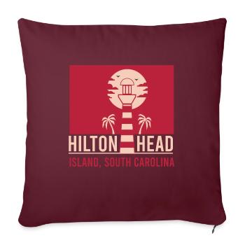 Hilton Head Island Caroline du Sud - Housse de coussin décorative 45 x 45 cm - bordeaux - Devant