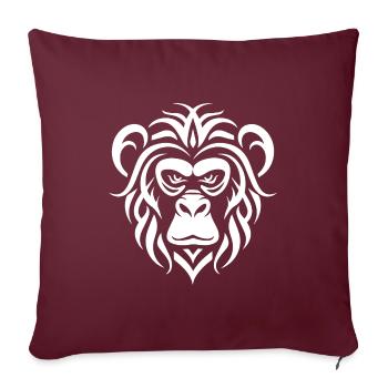 Affe - Sofakissenbezug 45 x 45 cm - Burgunderrot - Vorne