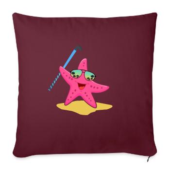 Hockey de plage Club de hockey de plage Hockey de plage - Housse de coussin décorative 45 x 45 cm - bordeaux - Devant