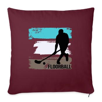 floorball floorballteam floorball joueur de floorball joueur floorball floorball - Housse de coussin décorative 45 x 45 cm - bordeaux - Devant
