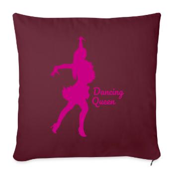 Danse tournoi Danse de société Danse latine - Housse de coussin décorative 45 x 45 cm - bordeaux - Devant