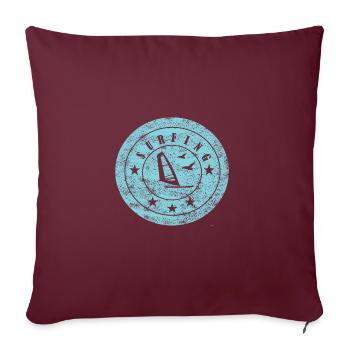 planche à voile - Housse de coussin décorative 45 x 45 cm - bordeaux - Devant