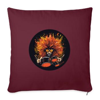 Drummer wild - Sofakissenbezug 45 x 45 cm - Burgunderrot - Vorne