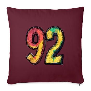 92 Number Comic - Sofa pillowcase 17,3'' x 17,3'' (45 x 45 cm) - burgundy - Front