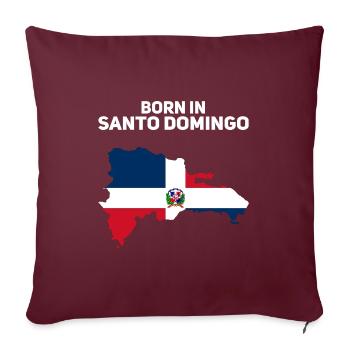 Dominikanische Republik - Sofakissenbezug 45 x 45 cm - Burgunderrot - Vorne