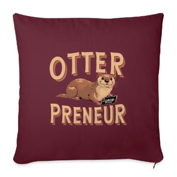 Otterpreneur Startup Lustig Gründer CEO Humor - Sofakissenbezug 45 x 45 cm - Burgunderrot - Vorne